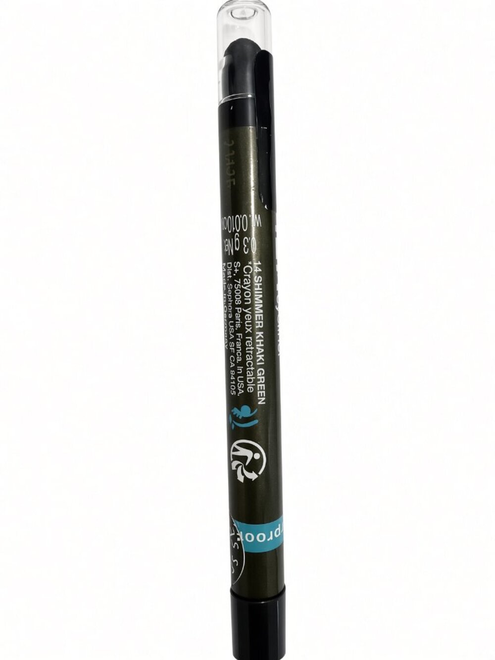 Sephora 12HR Retractable Eyeliner 14 Shimmer Khaki Green New